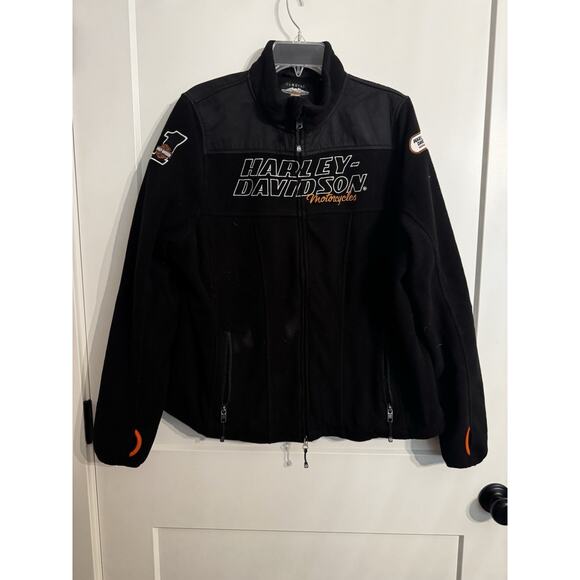 Harley-Davidson Women H-D Racing Fleece Jacket 2XL Dual Zipper Biker Motorcycle - Picture 1 of 16